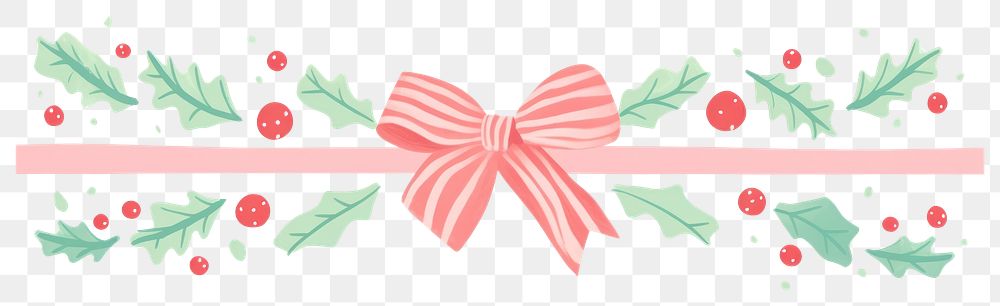 PNG Memphis ribbon christmas garland illustration accessories decorative.