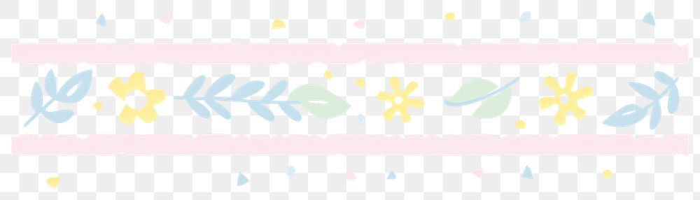 PNG Memphis ribbon weather garland illustration minimalist floral.