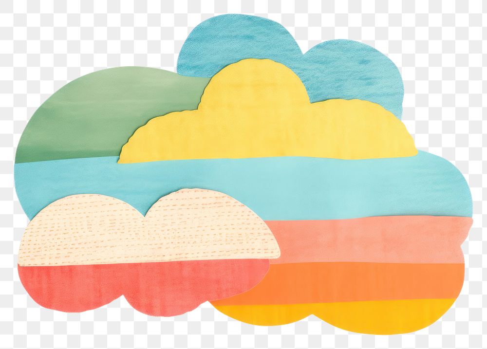 PNG A cloud illustration painting colorful.