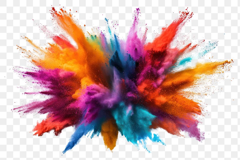 PNG Colorful powder art explosion colorful.