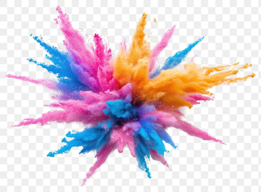 PNG Colorful powder explosion colorful splash.