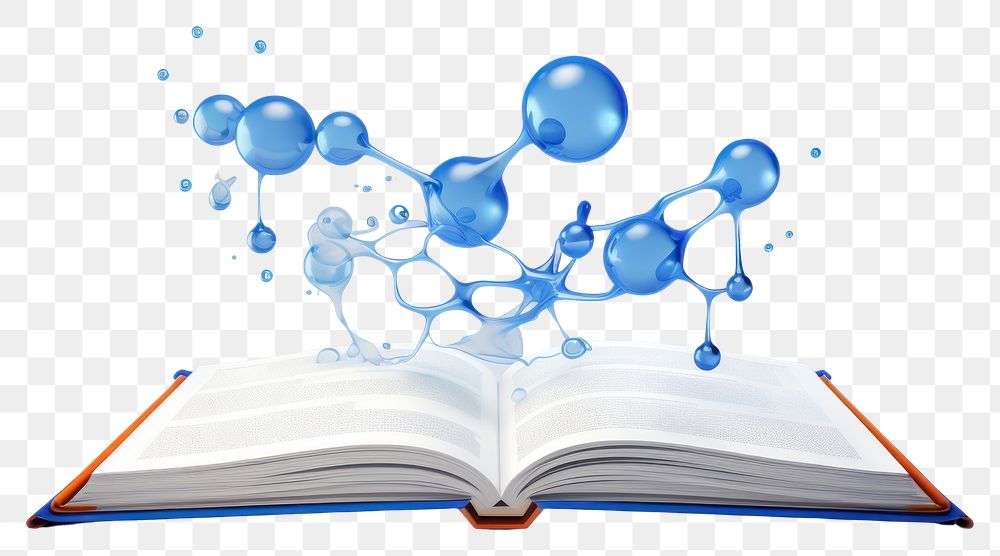 PNG Chemistry tube book blue open.