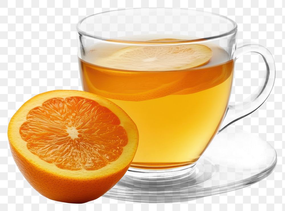 PNG Hot fruit tea drink beverage orange.