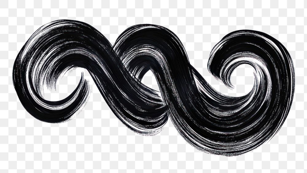 PNG Black marker curly shape drawing black text art.