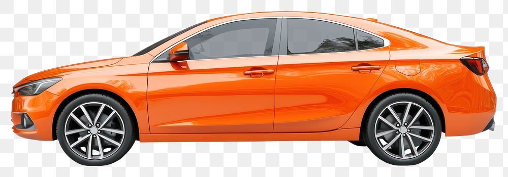 PNG Orange family sedan hatchback car vehicle modern.