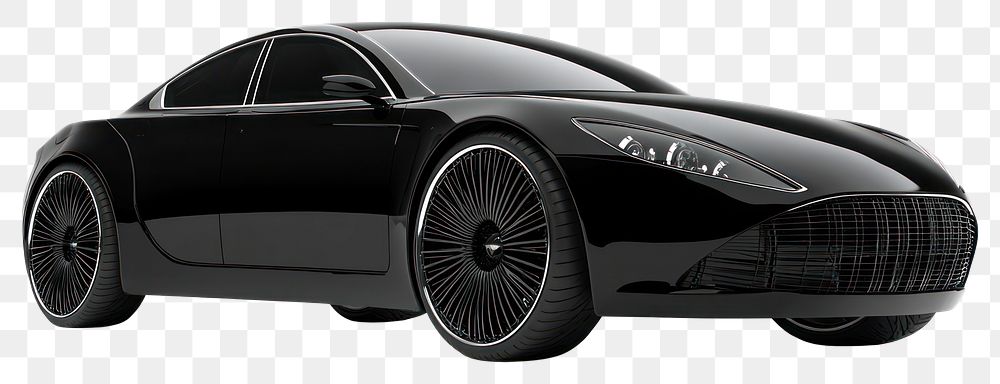 PNG Black luxury concept car transportation automobile vehicle.