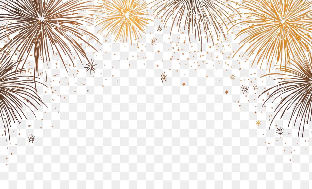 PNG Fireworks sparkle border background art illustration.