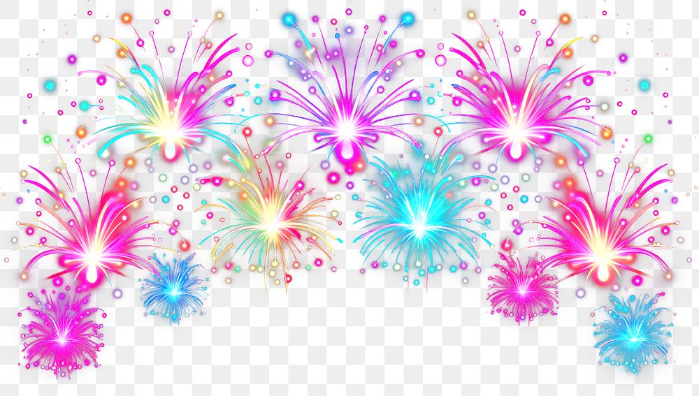 PNG Firework neon fireworks background night.