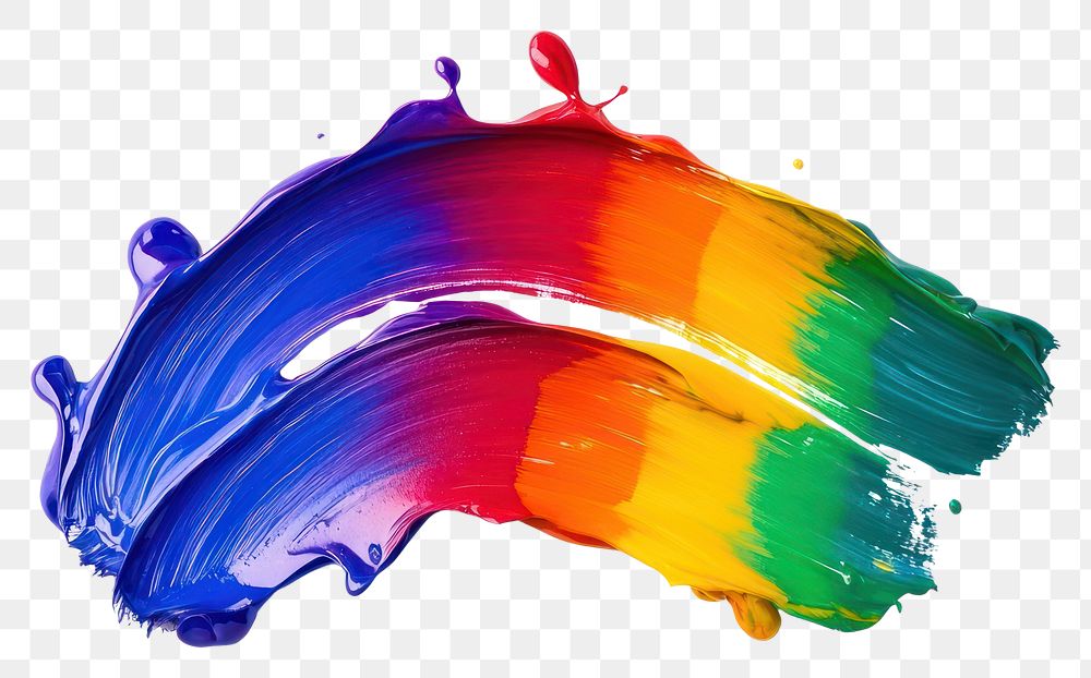 PNG Real rainbow brush stroke vibrant strokes colors.