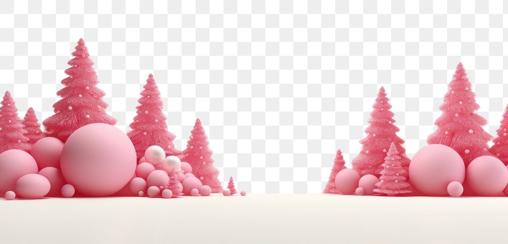 PNG Christmas tree border landscape christmas illustration background.