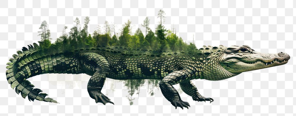 PNG Crocodile with swamp forest illustration creativity alligator.