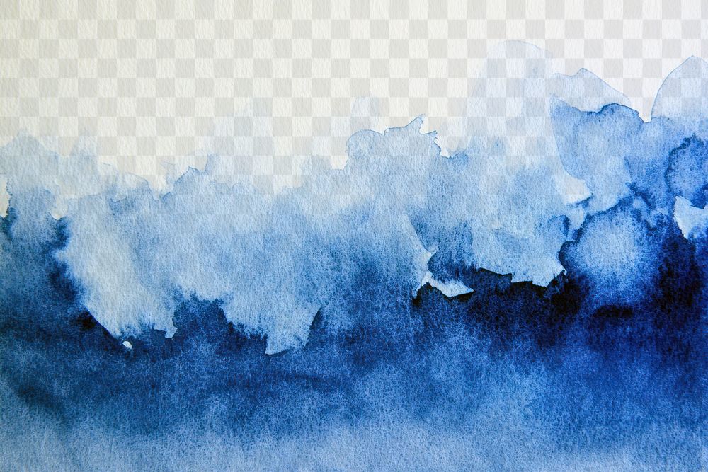 PNG Watercolor gradient of blue and white tone background abstract painting.