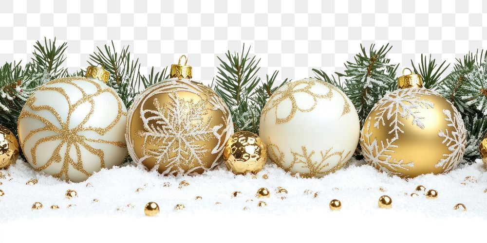 PNG Christmas decoration background branches.