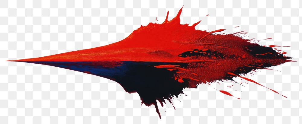 PNG Acrylic paint brush stroke splash art red.