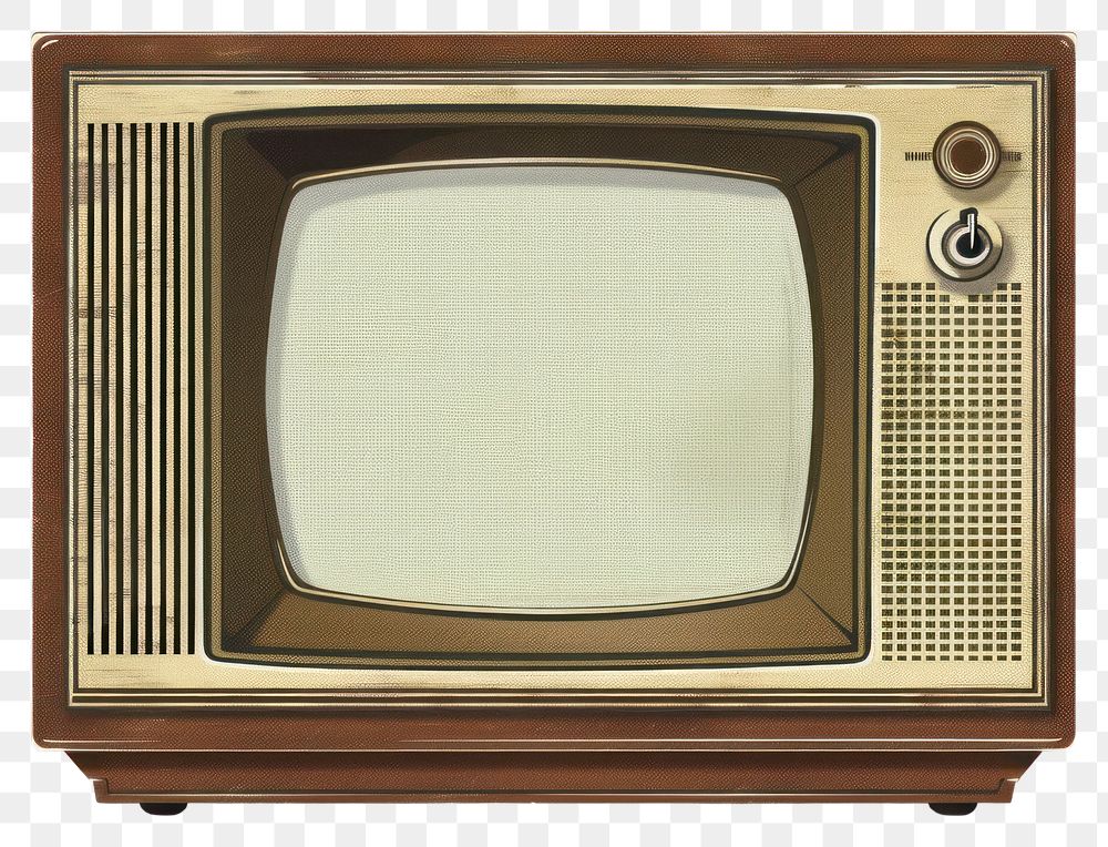 PNG Retro television design old-fashioned electronics.