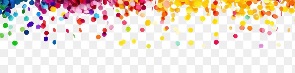 PNG Rainbow confetti border background white white background.