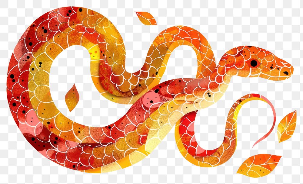 PNG Chinese snake art illustration geometric.