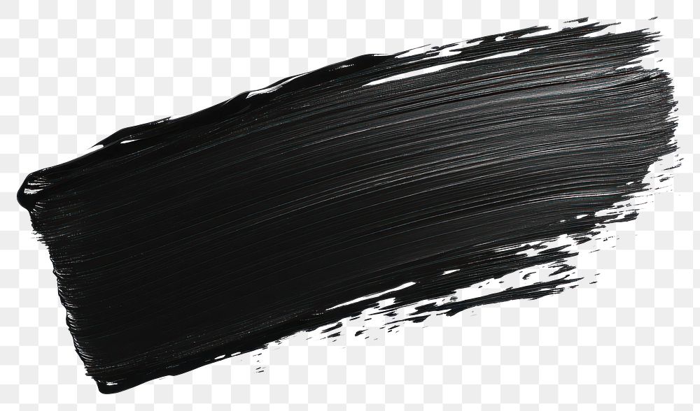 PNG Black flat paint brush stroke illustration anthracite abstract.