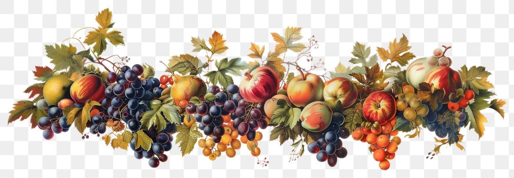 PNG Fruit and food borders fruit art painting.