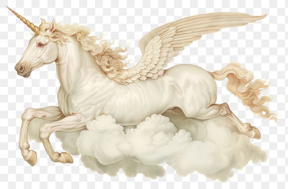 PNG Unicorn on cloud borders illustration unicorn clouds.