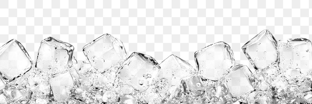 PNG Ice cubes border ice background crystal.