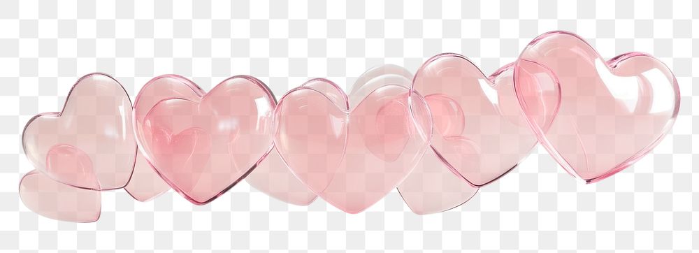 PNG Pink Hearts floating hearts transparent.