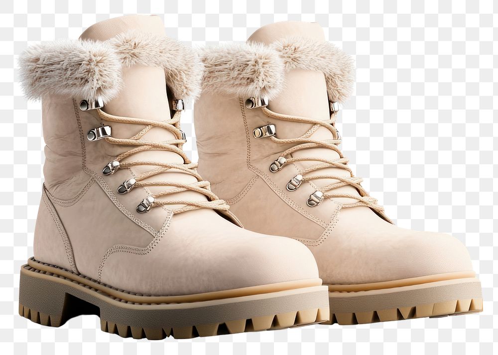 PNG Winter Boots boots footwear beige.