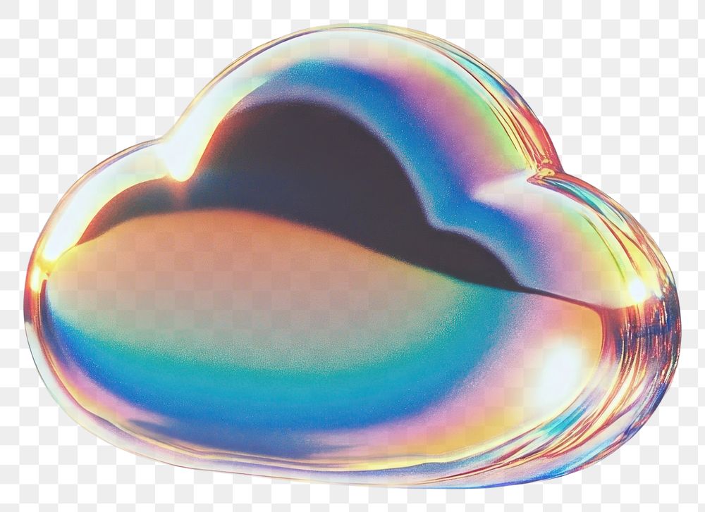 PNG A glass cloud sign icon illustration rainbow colors.