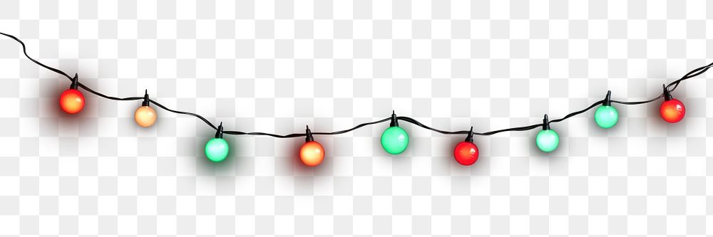 PNG Red and green string lights lighting electronics decoration.