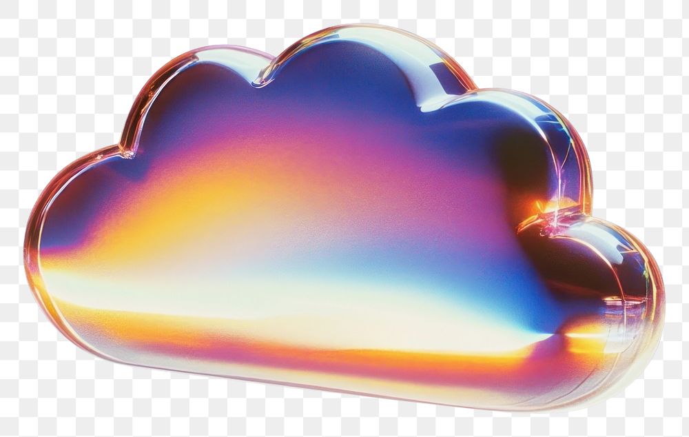 PNG A glass cloud sign icon illustration accessories holographic.