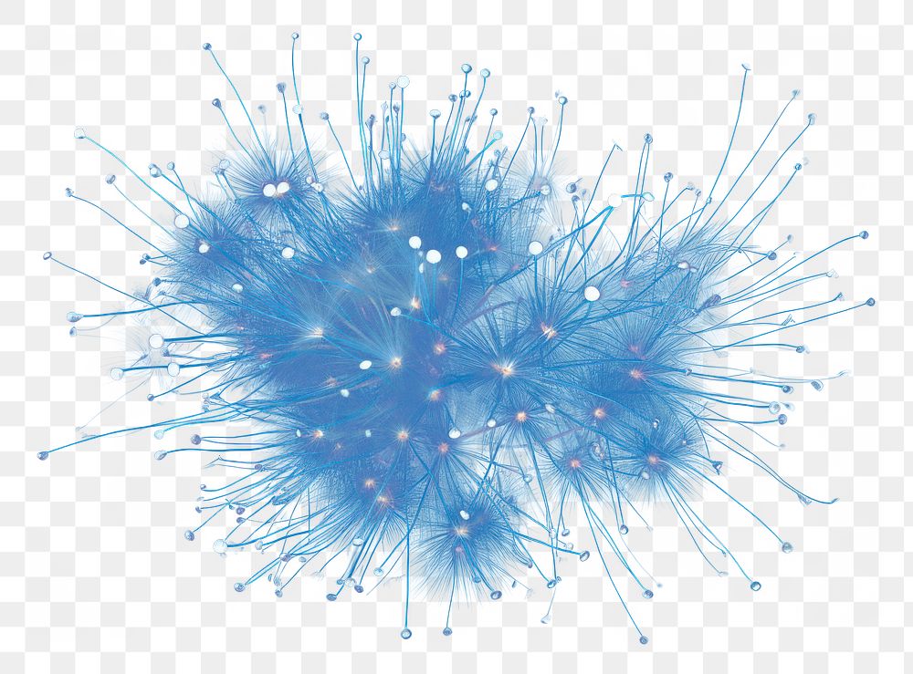 PNG Blue fireworks visualization connections chandelier.