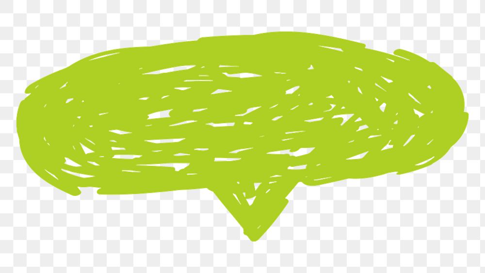 PNG Bright scribble speech bubble, transparent background