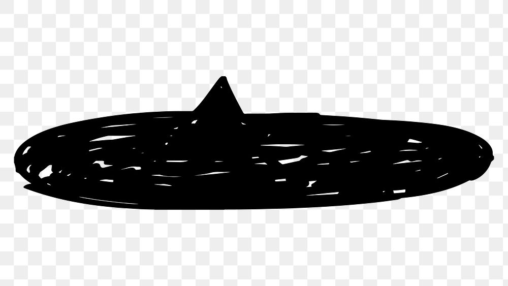 PNG Simple shark fin silhouette illustration., transparent background