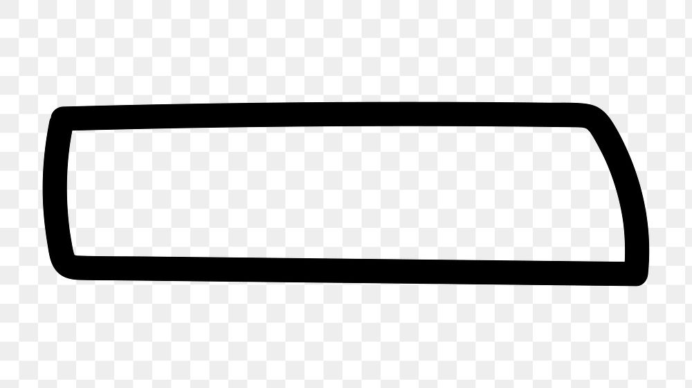 PNG Simple black rectangle outline on transparent background