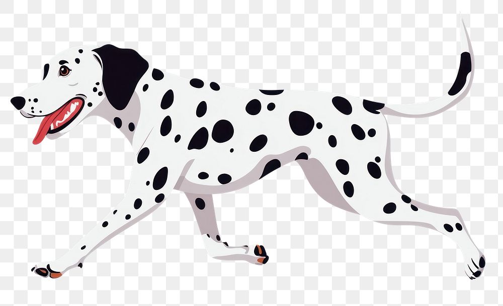 PNG Dalmatian dog playing dalmatian illustration cartoon.