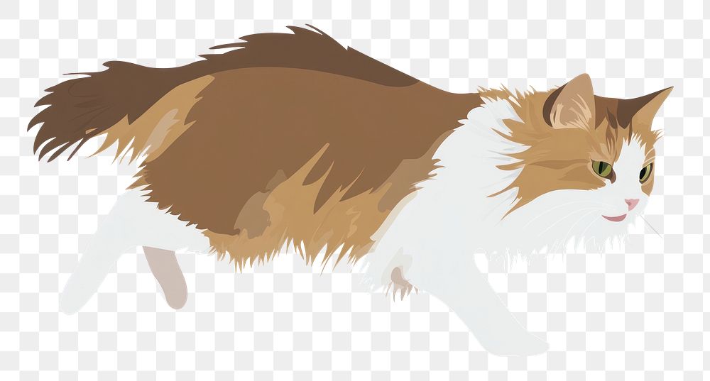 PNG Norwegian Forest Cat cat playing illustration animal pet.