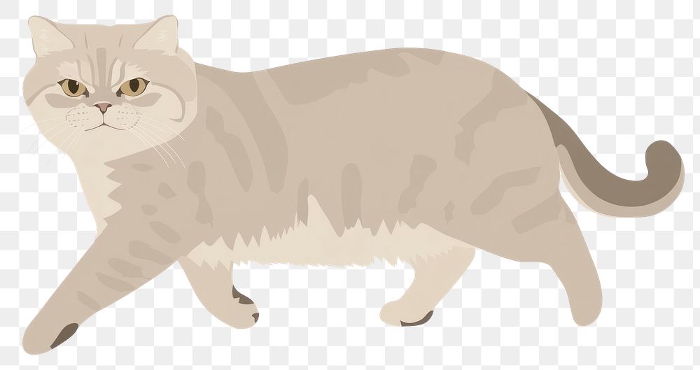 PNG Scottish Fold Cat cat playing illustration animal pet.