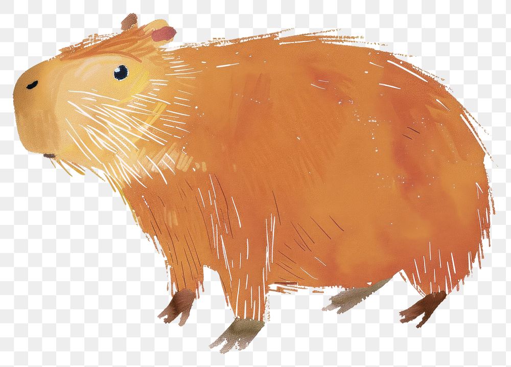 PNG Capybara illustration wildlife capybara.