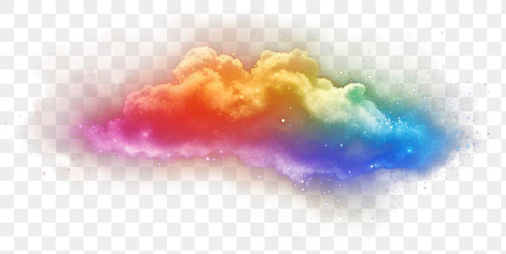 PNG Colorful cloud shape sparkle light nebula space art.