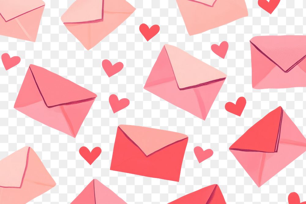 PNG Love letter envelopes letters pattern hearts.