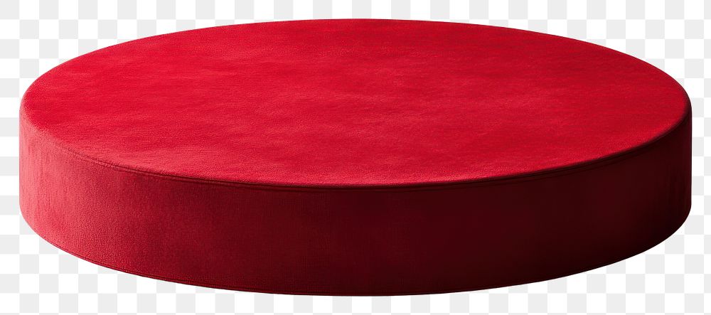 PNG Circle podium red isolated minimalist furniture.