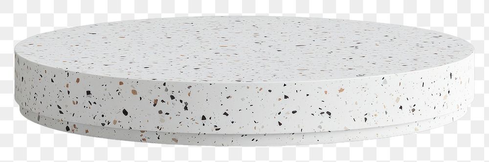 PNG Circle podium White terrazzo contemporary minimal product.