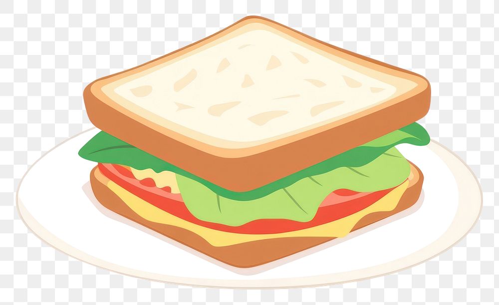 PNG Sandwich illustration simple lunch.