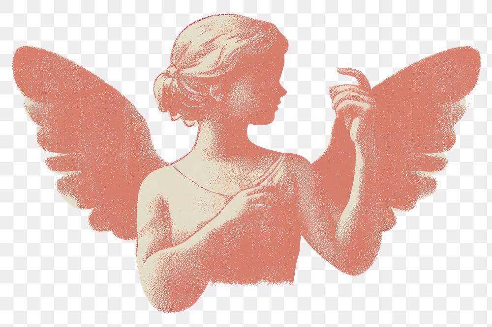 PNG Illustration cupid angel happy.