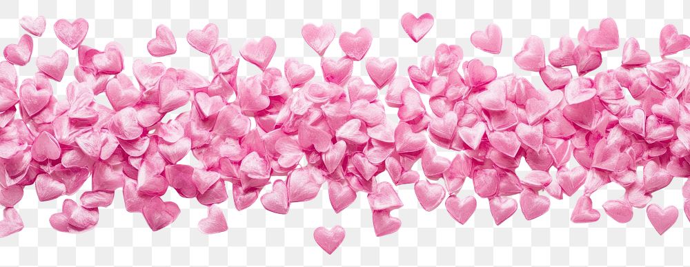 PNG Hearts shape border pink valentine's decoration.