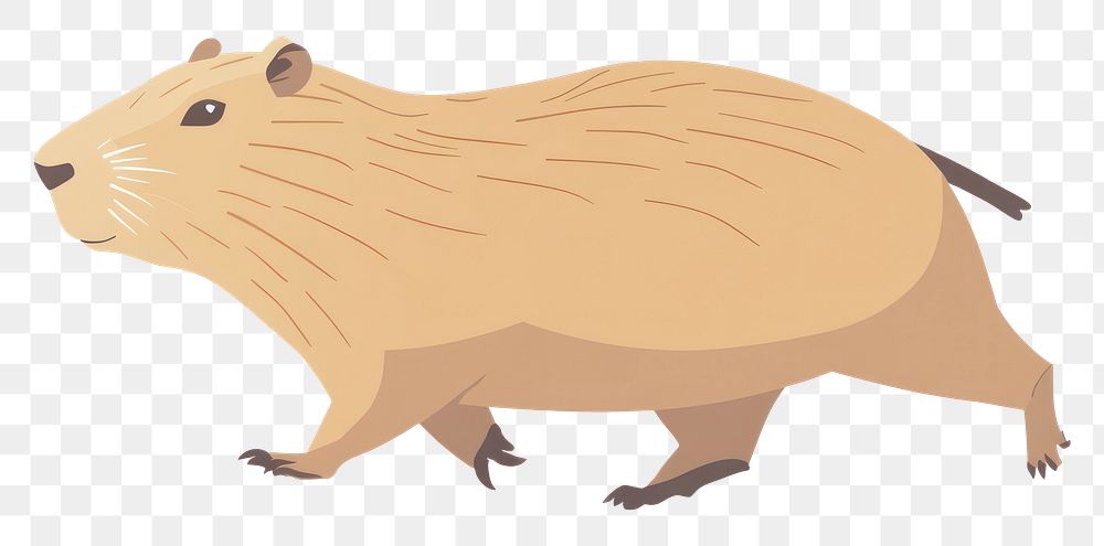 PNG Capybara illustration minimalist wildlife. | Free PNG - rawpixel