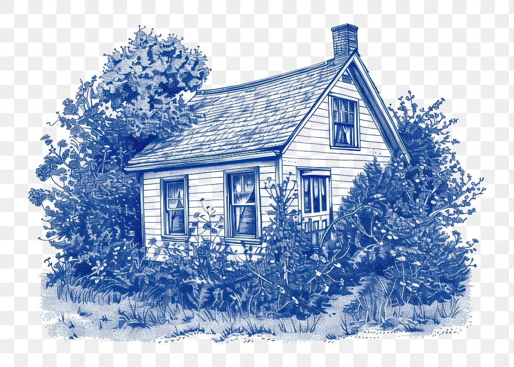 PNG Hand drawn a Cottage cottage drawing illustration.