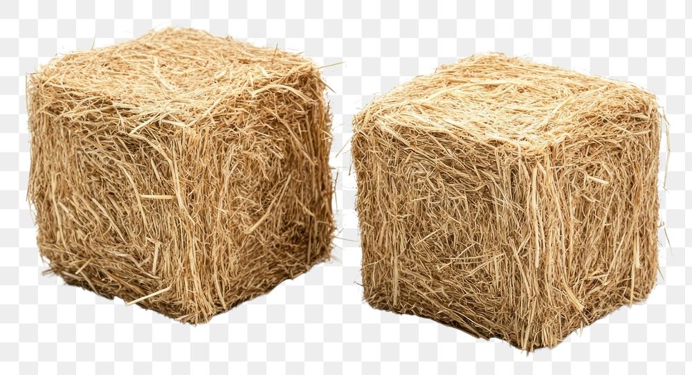 PNG Bales of hay isolated straw bales.