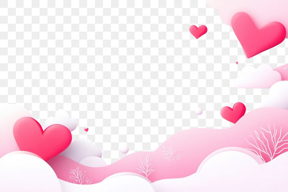 PNG Valentine's background romantic hearts.