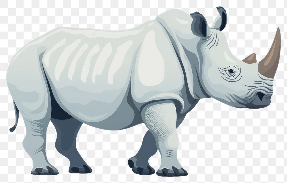 PNG Rhinoceros walking rhino illustration wildlife.